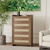 5 Drawer Dresser for Bedroom, Rattan Wood Chest of Drawers with Gold Handles, 45"H Closet Dresser, Storage Dresser Organizer for Hallway - 2 of 4
