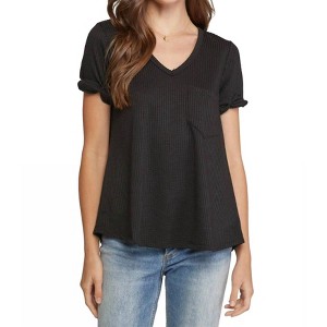 Women's Textured Pocket Top - entro - 1 of 4