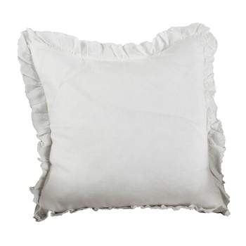 20"x20" Down Filled Ruffled Design Throw Pillow - Saro Lifestyle