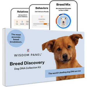 Wisdom Panel Essential Dog DNA Kit: Most Accurate Test for 365+ Breeds, 30 Genetic Health Conditions, 50+ Traits, Relatives, Ancestry - 1 Pack - 1 of 4