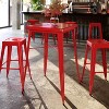 Flash Furniture Commercial Grade 23.75" Square Metal Indoor-Outdoor Bar Height Table - 2 of 4