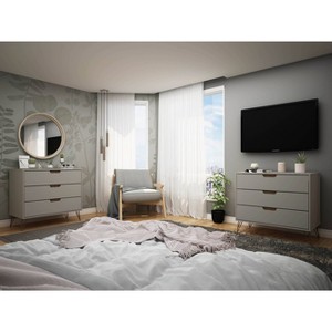 Set of 2 Rockefeller 3 Drawer Dresser - Manhattan Comfort - 1 of 4