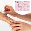 Unique Bargains Luminous Heart Pattern Fake Tattoos Fluorescent Pink 10 Pcs - 4 of 4
