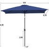 Yaheetech 6.5x10FT Patio Umbrella with Push Button Tilt - 3 of 4