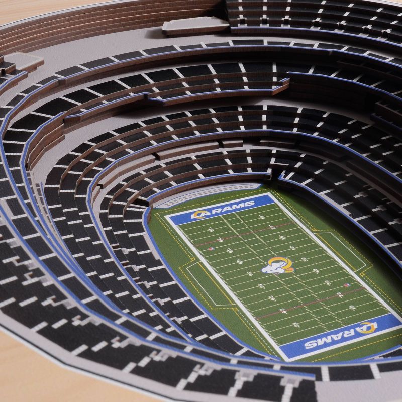 NFL Los Angeles Rams 25-Layer StadiumViews 3D Wall Art, 3 of 6