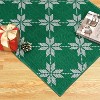 GustoWave Christmas Geometric Throw Area Rugs, Non Slip Machine Washable, Green - 3 of 4