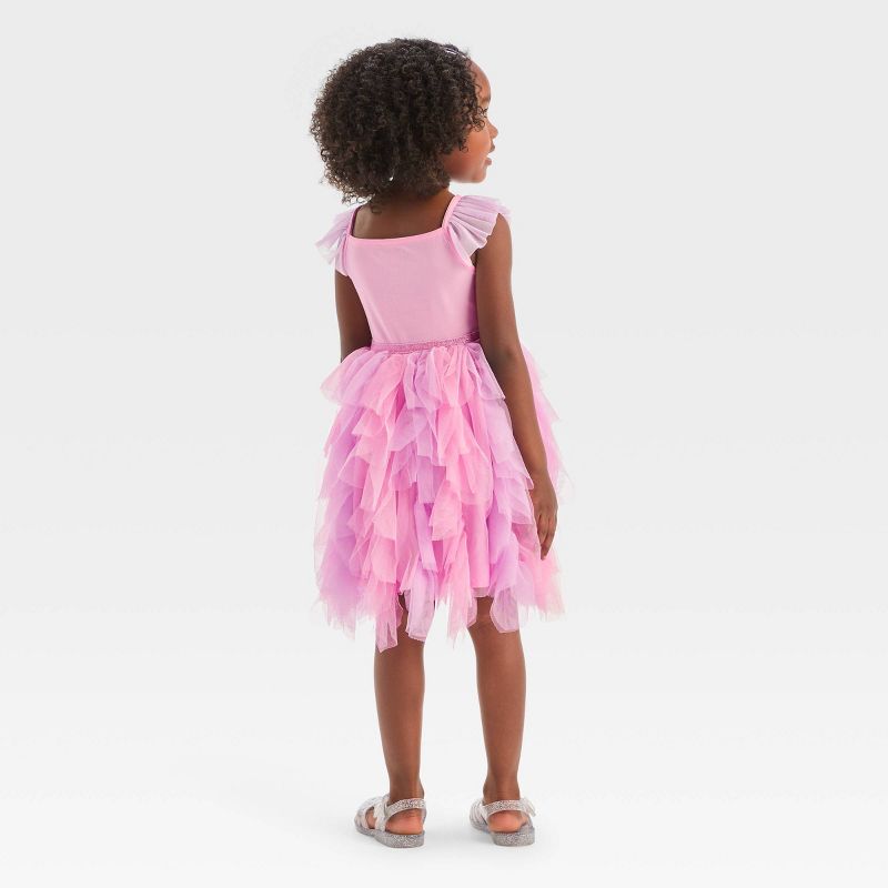 Toddler Girls&#39; Afro Unicorn Skater Dress - Lilac Purple/Pink, 2 of 7