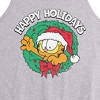 Men's - Garfield - Happy Holidays Wreath Graphic Tank Top - 2 of 2