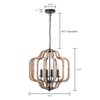 LLHZSY 4 - Light Vintage Candle Style Geometric Beads Brown Chandelier-17 7/10" - 3 of 4