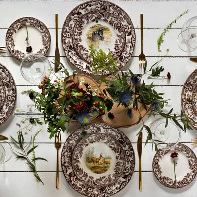 8-Inch French Provincial Ceramic Breakfast Bowl with Graphic Detail