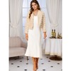 Allegra K Women's Winter Warm Cropped Collarless Faux Fur Fluffy Jacket - 4 of 4