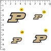 Purdue University Primary Logo 50ct Vinyl Large Deluxe Stickers Variety Pack - 2 of 4