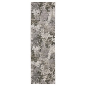 Nirvan Distressed Abstract Indoor Area Rug Ivory - Captiv8e Designs - 1 of 4