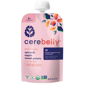Cerebelly Organic Spinach, Apple and Sweet Potato Baby Food Pouch - 4oz - 1 of 4