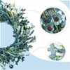20 Inch Spring Wreath Blue with Green Leaves Artificial Wreaths Blue Daisy White Flower Front Door Farmhouse Decor - 4 of 4