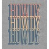 Western Howdy Repeat Text Crew Neck Long Sleeve Adult Tee - 2 of 3