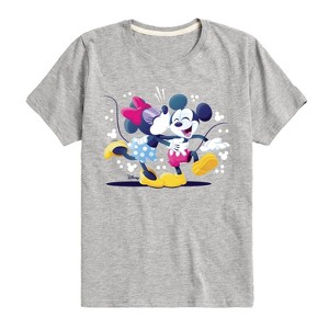 Boys' - Disney - Mickey Minnie Kiss Short Sleeve Graphic T-Shirt - 1 of 4