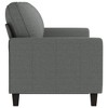 vidaXL Sofa Chair Upholstered Accent Armchair Sofa Comfort Dark Gray Fabric - Dark gray 70.9" - 3 of 4