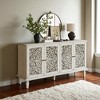 Mshliw 60" Antique Floral Carved Buffet Cabinet with Solid Wood Legs and Brass Handles, Adjustable Shelves Sideboard or TV Stand for Living Room - 4 of 4