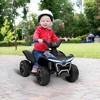 Qaba Kids ATV Quad, 6V Ride On Toy with Rechargeable Battery, Light, Music, Forward & Reverse, 4 Wheeler Battery Powered for Boys Girls, Black - 3 of 4