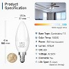 SHINESTAR 3-Pack Ceiling Fan Light Bulbs, Daylight 5000K, E12 Candelabra Bulb 40 Watt, Small Base LED Type B Chandelier Bulb, Non-dimmable - 2 of 4