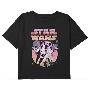 Girl's Star Wars Classic A New Hope Poster Crop T-Shirt - 1 of 3