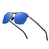 Anna-Kaci Men's Sleek Square Polarized UV400 Sunglasses for Driving and Daily Wear - 2 of 4