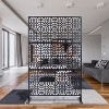 Grungis Patio Decorative Screen Metal Fence Privacy Screen with Hollow Geometric Pattern for Outside and Balcony,76" H×48" W - 4 of 4