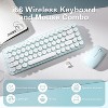 i68 Wireless Typewriter Keyboard and Mouse Combo, 2.4GHz Cordless Connection, Retro Aesthetic Round Keycaps for Tablet, Phone, PC and Win/Mac/Android - 3 of 4