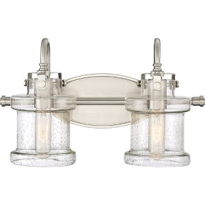 Quoizel Lighting Danbury 2 - Light Vanity in  Brushed Nickel - 1 of 3