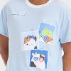 Girls' Sqiushmallows Americana Boxy Short Sleeve Graphic T-Shirt - Blue - 2 of 4