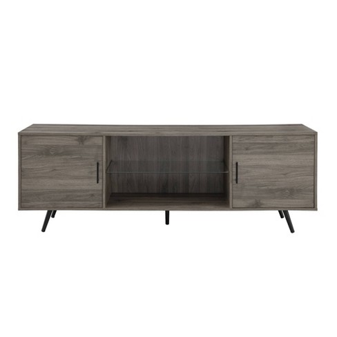 Grey contemporary store tv stand