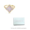 Adornia 14k Gold Plated White Mother of Pearl Flower Ring - 3 of 4