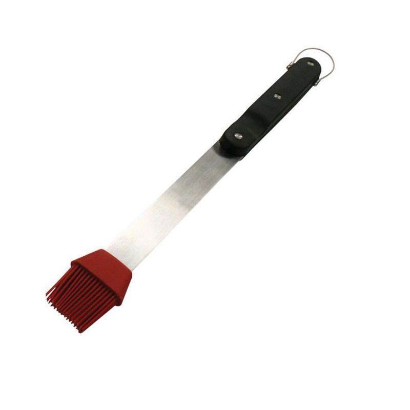 Grill Mark Silicone/Steel Black/Red/Silver Grill Basting Brush, 1 of 2