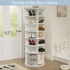 7-Tier Rotating Shoe Rack Tower, 360° Revolving Shoe Organizer For 28 Pairs, Spinning Shoe Display - 3 of 4