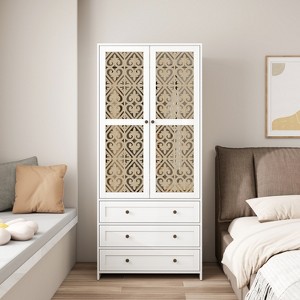 Bella Depot 31.38''W 2 door 3 drawer wardrobe, suitable for bedrooms and dressing rooms - 1 of 4