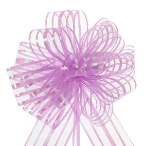 Unique Bargains Bright Metallic Gift Wrapping Large Pull Bow Ribbon for Wedding 5 Pcs - 1 of 4