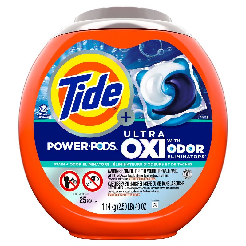 Tide Ultra Oxi Power Pods with Odor Eliminators for Visible and Invisible Dirt Laundry Detergent Pacs, 4 of 12