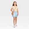 Girls' Paperbag Jean Shorts - Cat & Jack™ Light Indigo - 3 of 3