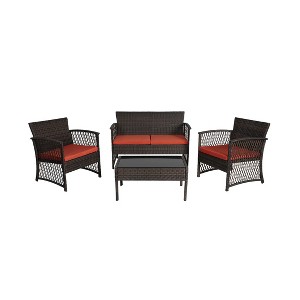 WestinTrends  4-Piece Outdoor Patio Conversation Set - 1 of 4