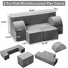 6PCS Modular Kids Play Sofa, Toddler Couch Play Couch for Playroom, Foam Modular Couch for Girls & Boys - 2 of 4