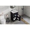 NicBex Bathroom Vanity with Sink,Bathroom Sink Vanity with Soft Closing Door,18/18.3/18.5 inch Bathroom Sink Cabinet for Bathroom,White/Black - image 2 of 4