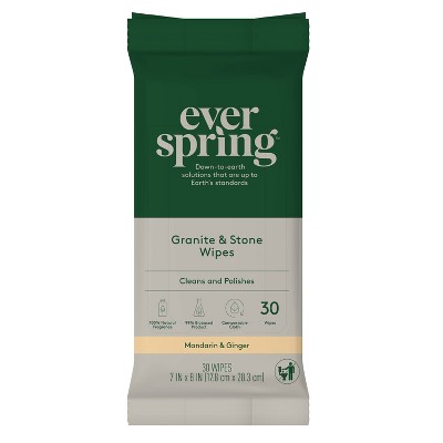 Granite & Stone Wipes Mandarin & Ginger - 30ct - Everspring™