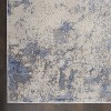 Sleek Textures SLE04 Blue/Ivory/Grey Area Rug Distressed Abstract By Nourison - image 2 of 4