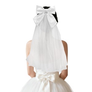 Unique Bargains Comb Wedding Veil White 1 Pc - 1 of 4