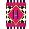 Briarwood Lane Everyday Garden Flag 12x18 For Outdoor Neon Checkerboard Monogram - H Garden Flag Flags For Outside - 3 of 4