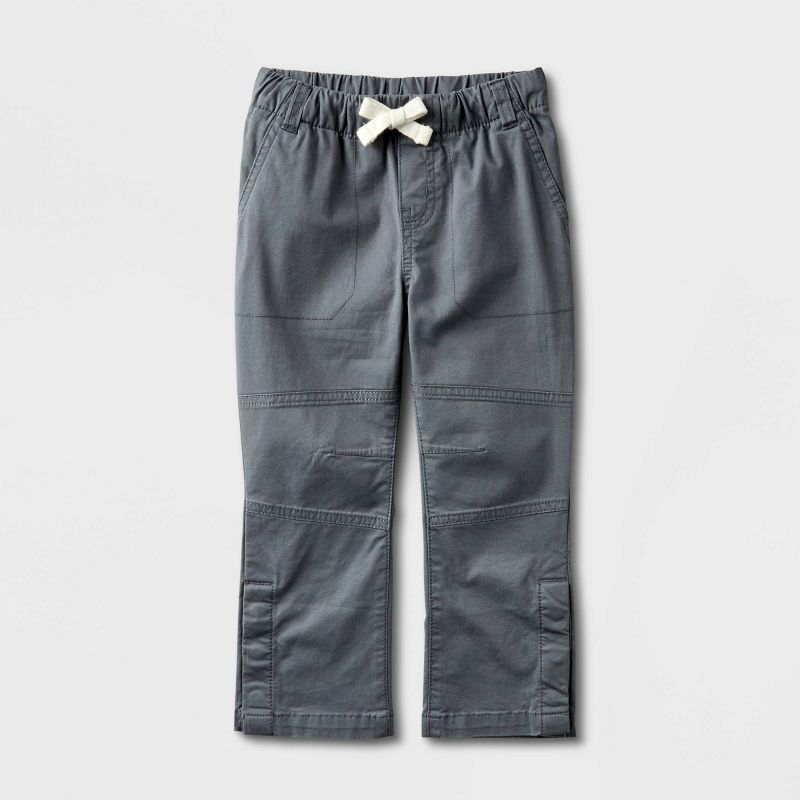 Toddler Boys' Adaptive Straight Fit Pull-On Woven Pants - Cat & Jack™ Gray, 1 of 6