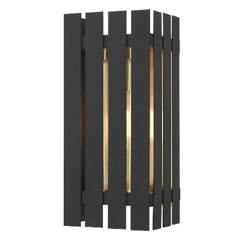 Livex Lighting Greenwich 1 - Light Wall Light in  Black/Satin Brass - image 1 of 4