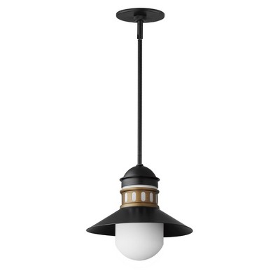 Maxim Lighting Admiralty 1 - Light Pendant in  Black/Antique Brass