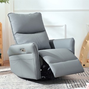 270° Power Swivel Rocker Recliner Chair with USB Ports and and Side Pockets - 1 of 4